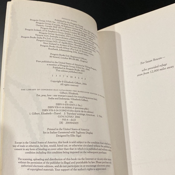 Eat Pray Love by Elizabeth Gilbert - Paperback Novel - Picture 4 of 5